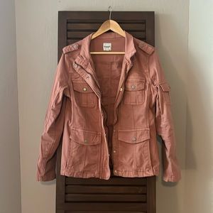 Pink/salmon cargo jacket by Kenzie Jeans. Size Large.